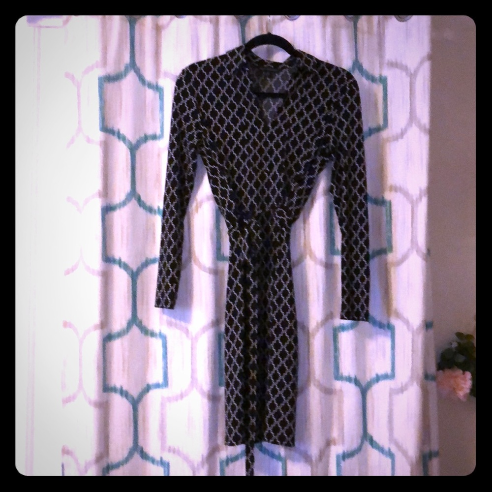 Brooks Brothers “346” black pattern dress